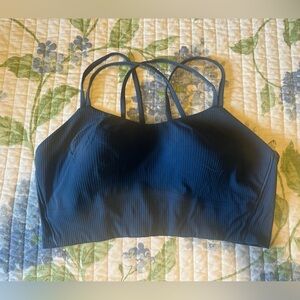 Lululemon iron blue long line like a cloud bra